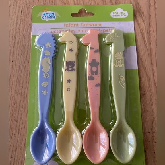 🆕 Angel Mine Infant Flatware Spoons Set 2 Packs🆕 - Picture 3 of 4